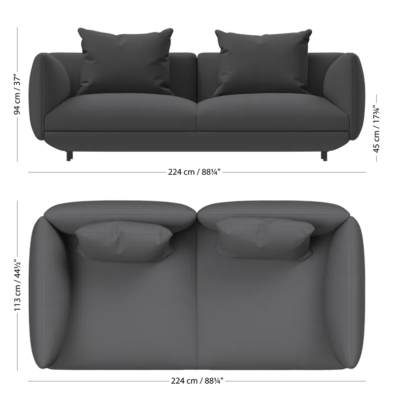 2-местный модуль Salamanca с 2 подлокотниками - Tuscany зеленого цвета 3204 -  Под заказ