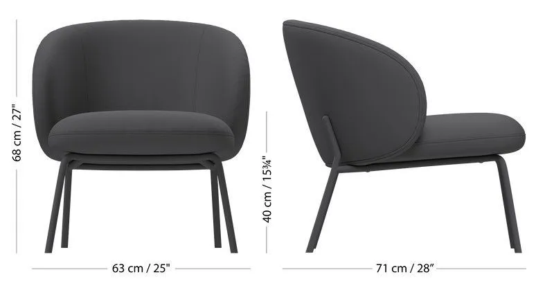 Кресло Princeton -  Nani 2111 Ткань темно-серого цвета -  Под заказ