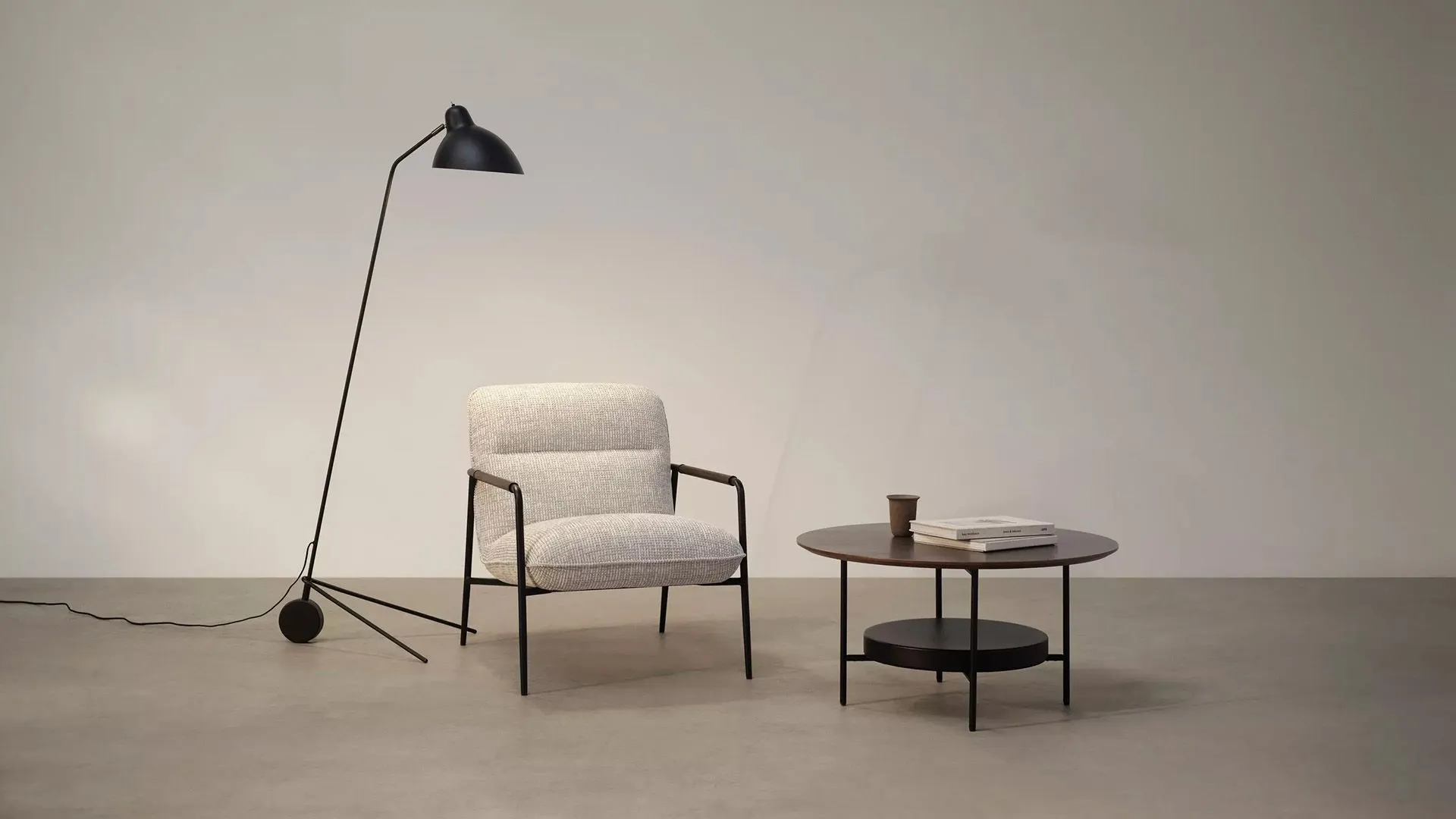 Кресло Terni - Nordic Grain 5131 Кожа цвета камня -  Под заказ в интерьере