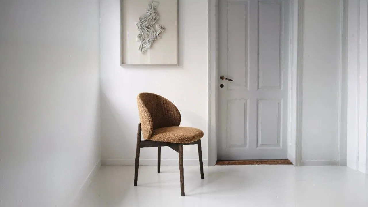 Обеденный стул Princeton - Skagen 3163 Темно-синяя ткань  -  Под заказ в интерьере