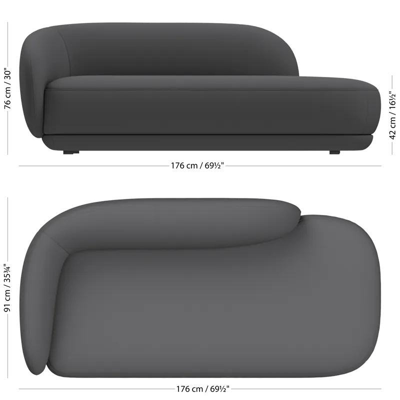 Диван с козеткой Bolzano - Tuscany белого цвета 3200 -  Под заказ