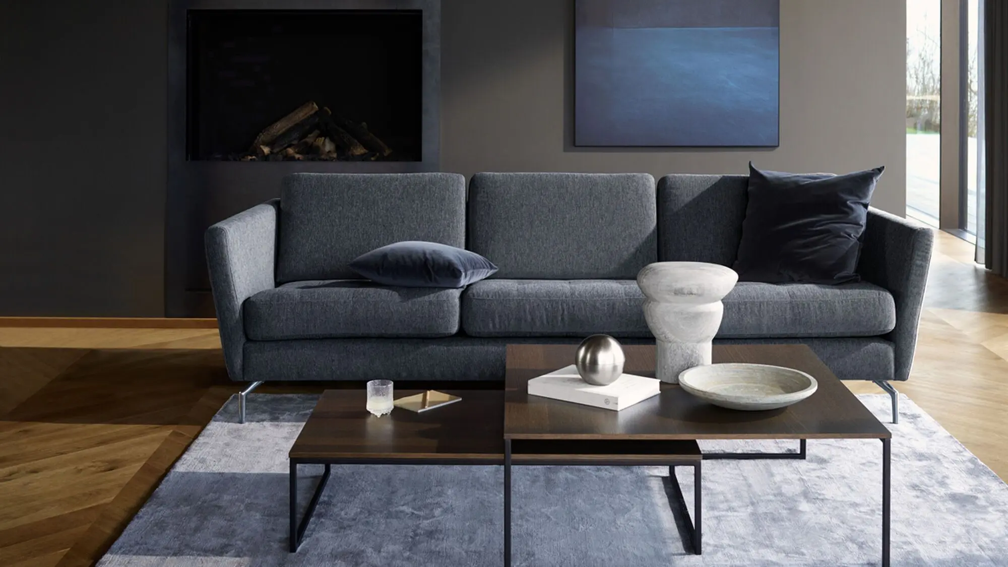 Диван Osaka - York 5120 Kожа коньячного цвета  -  Под заказ в интерьере