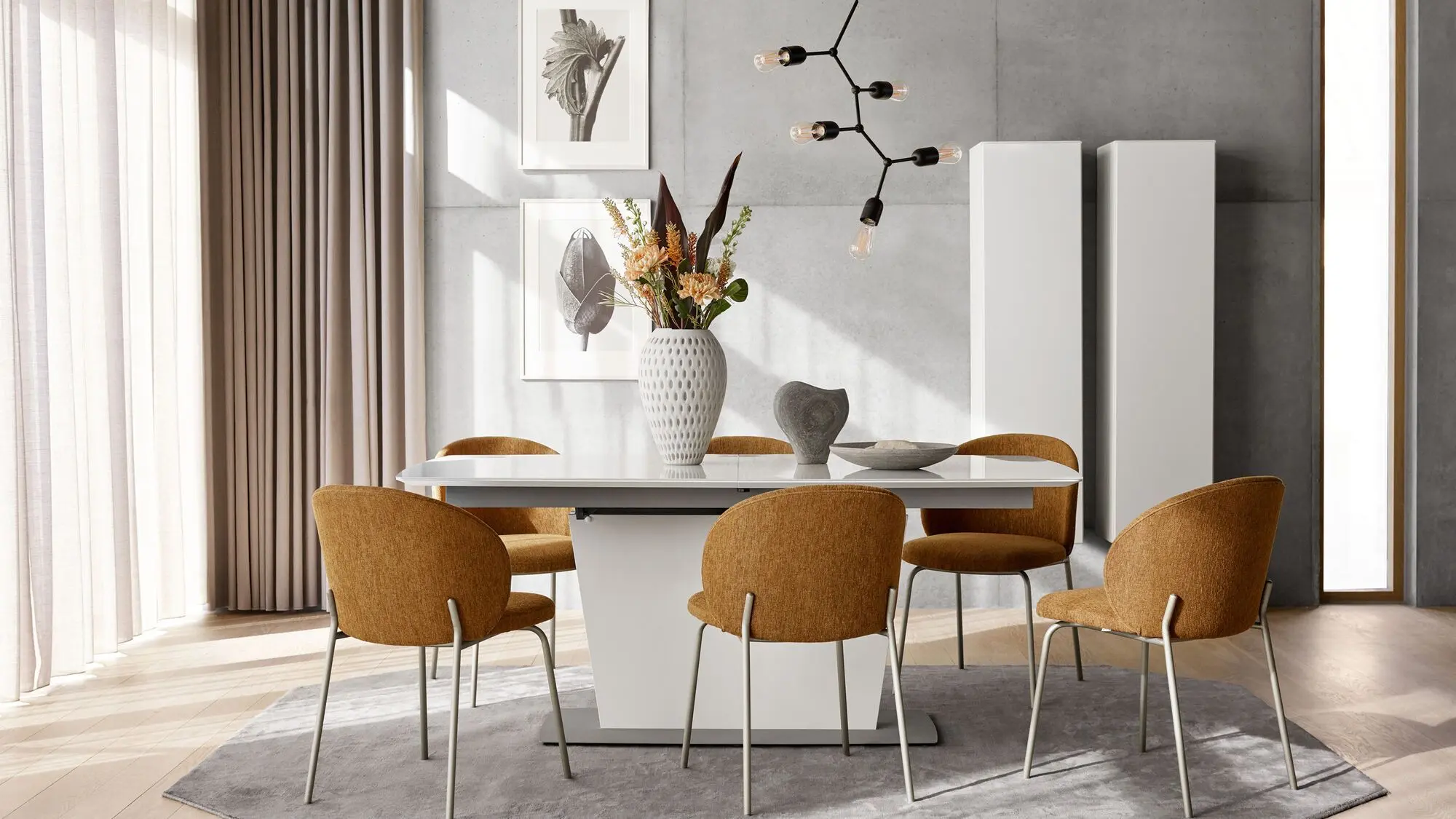 Обеденный стул Princeton - Napoli 2251 Ткань серо-коричневого цвета  -  Под заказ в интерьере