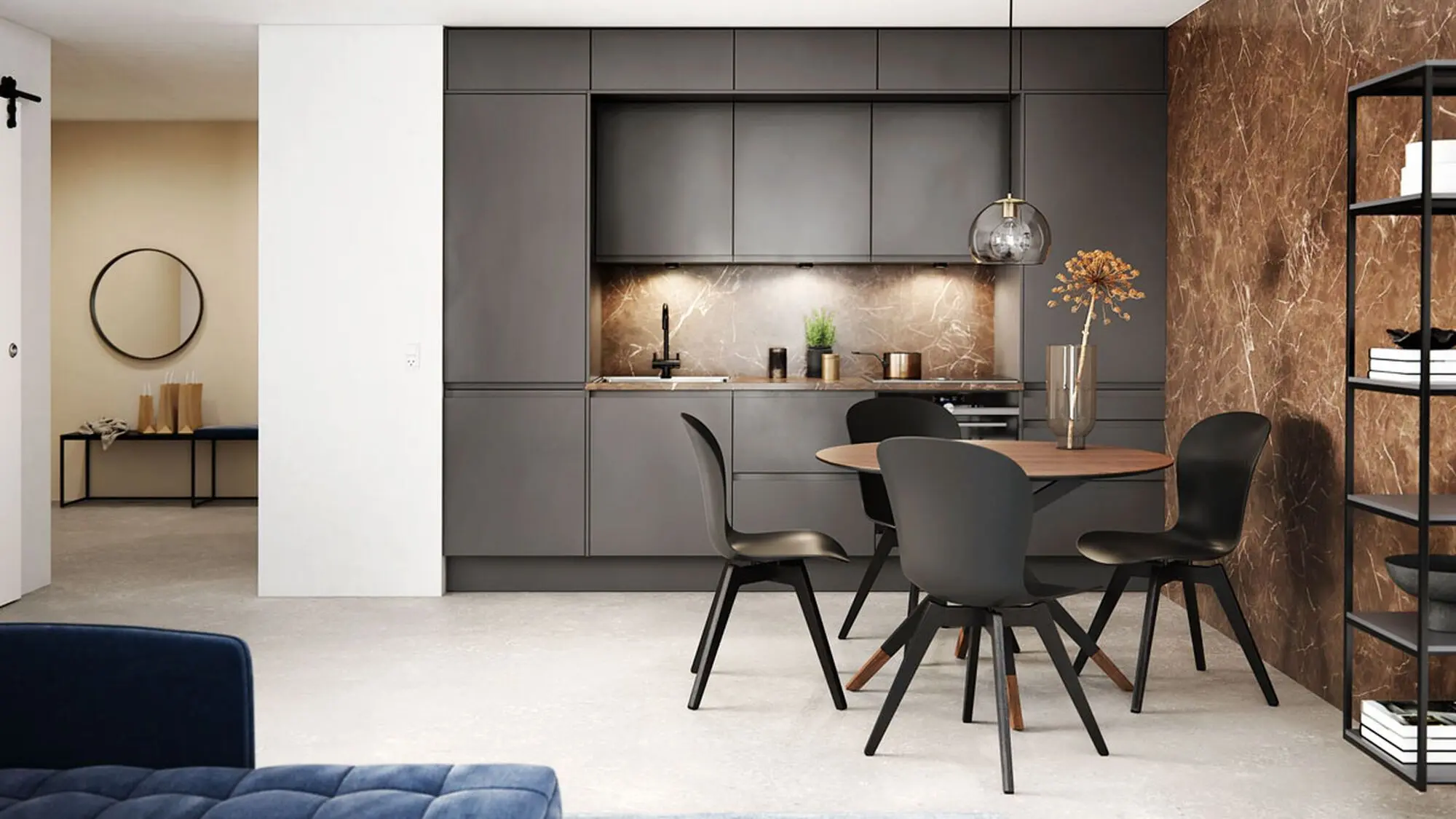 Стенка Bordeaux -  В наличии в интерьере