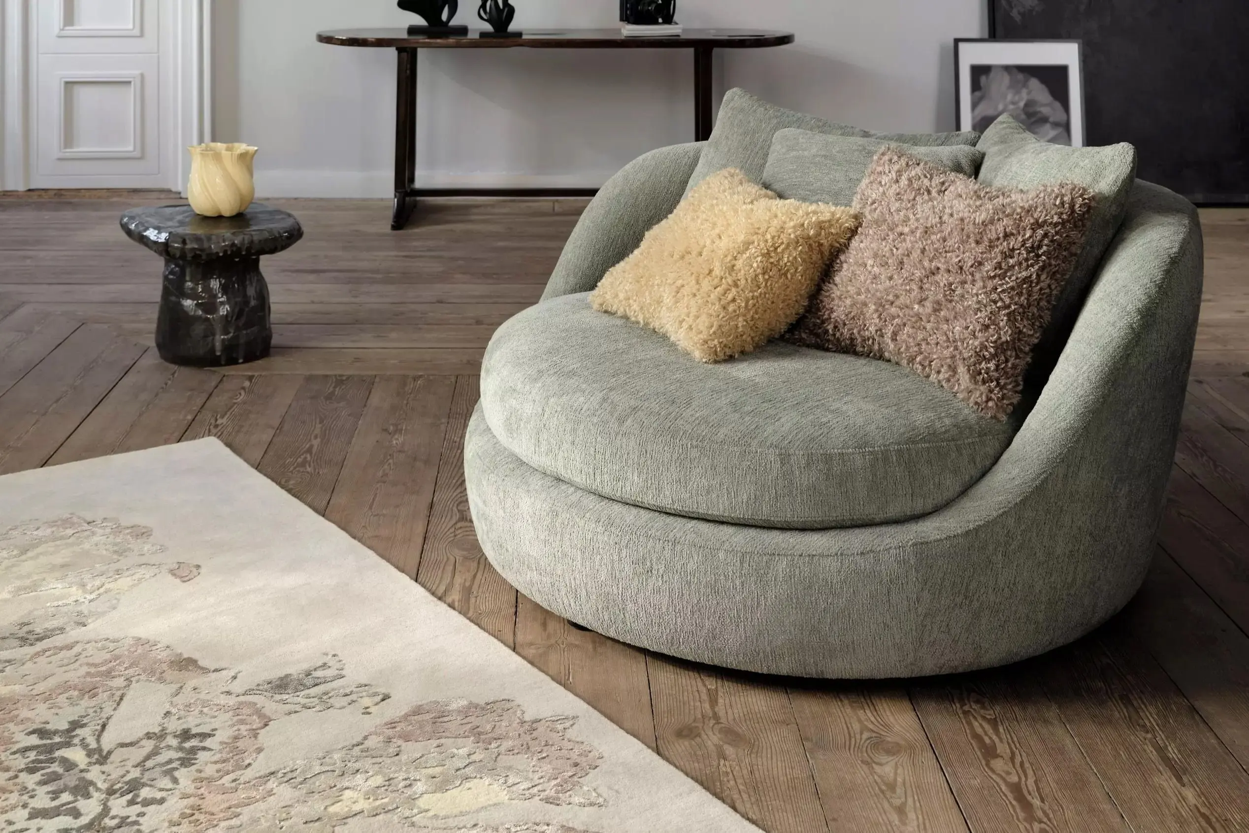 Кресло Ø - Frisco 2067 Ткань цвета серого камня  -  Под заказ в интерьере