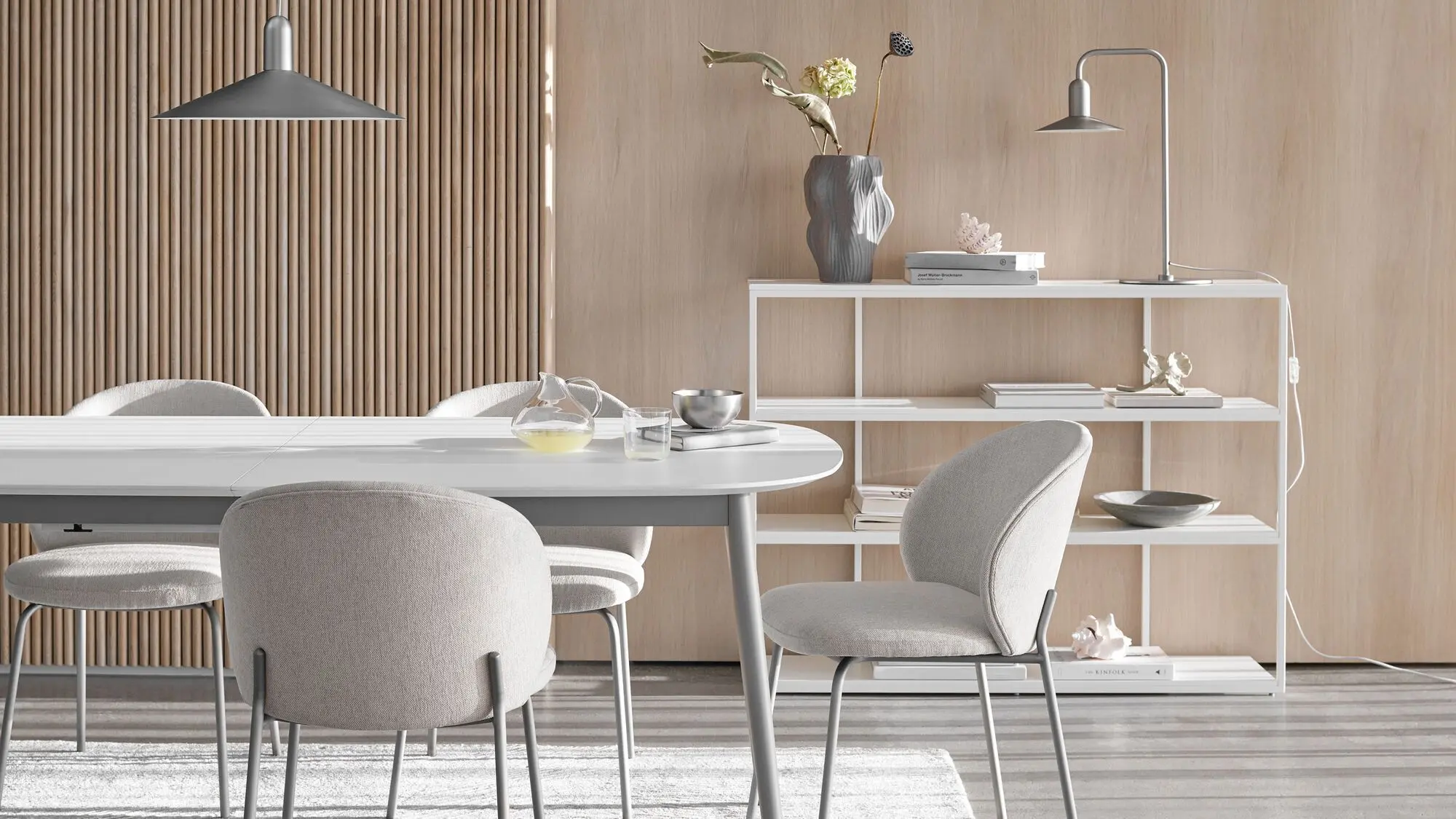 Обеденный стул Princeton - Napoli 2251 Ткань серо-коричневого цвета  -  Под заказ в интерьере