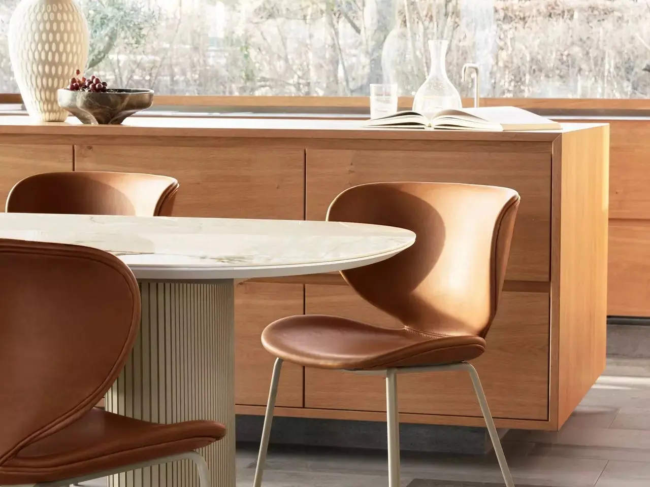 Cтул Hamilton без поворотной функции - Skagen 3165 Зеленая ткань  -  Под заказ в интерьере