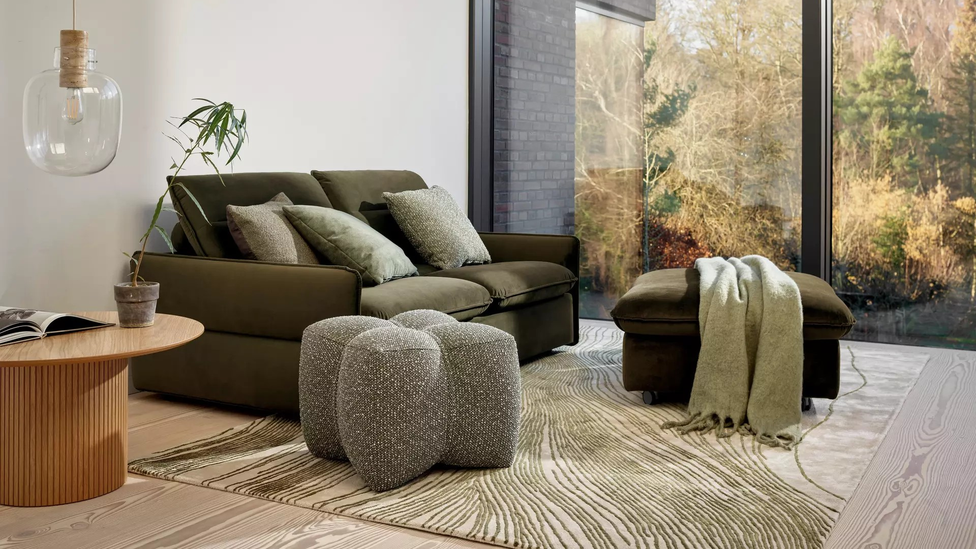 3-местный диван-кровать Southampton - Tuscany горчичного цвета 3205 -  Под заказ в интерьере