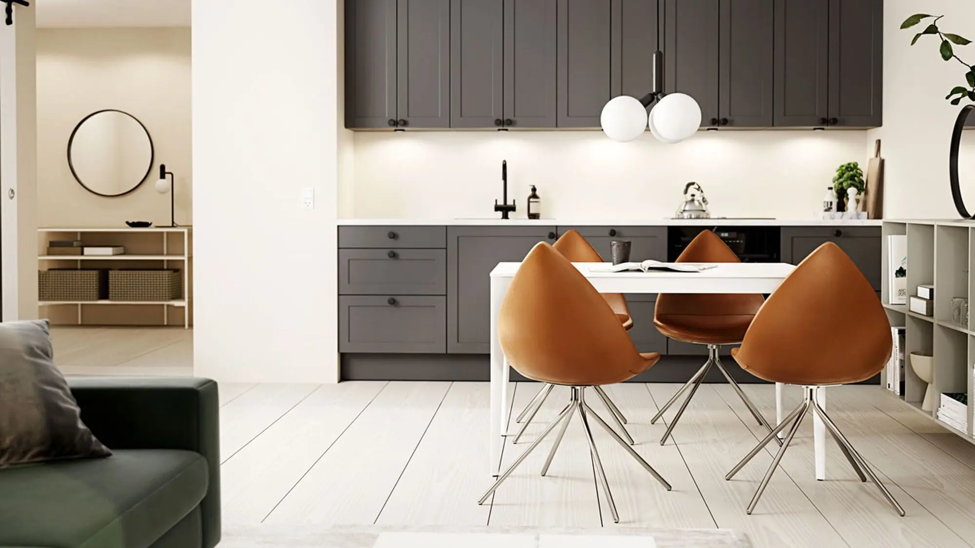 Cтул Ottawa - Napoli 2253 Ткань зелено-голубого цвета  -  Под заказ в интерьере