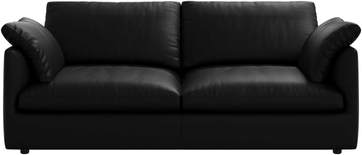 2.5 местный диван Milano - Nordic Grain 5130 Кожа черного цвета -  Под заказ