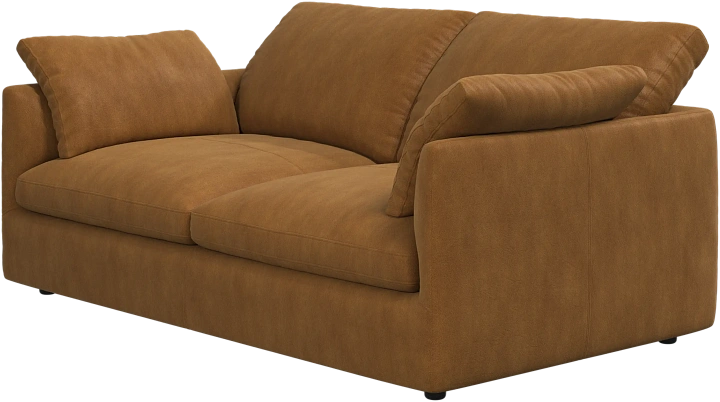 2-х местный диван Milano - York 5120 Kожа коньячного цвета  -  Под заказ