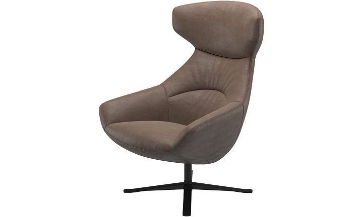 Кресло Porto с функцией вращения - York 5122 Кожа светло-коричневого цвета  -  Под заказ