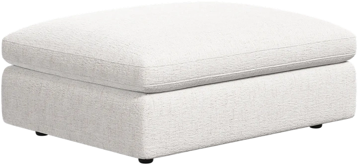 Пуф Milano - Lucca ткань белого цвета 3321 -  Под заказ