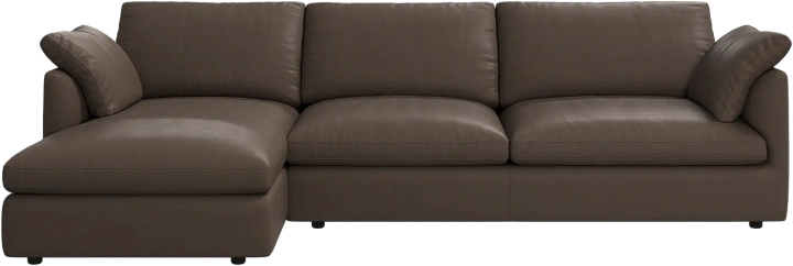 Угловой диван Milano - Nordic Vintage кожа 5151 серо-коричневого цвета -  Под заказ