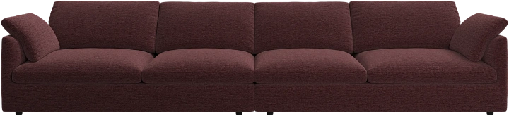 4-х местный диван Milano - Lucca ткань красного цвета 3323 -  Под заказ