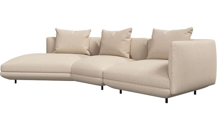 3-местный диван c козеткой Salamanca - Tomelilla fabric 3145 Бежевая ткань -  Под заказ