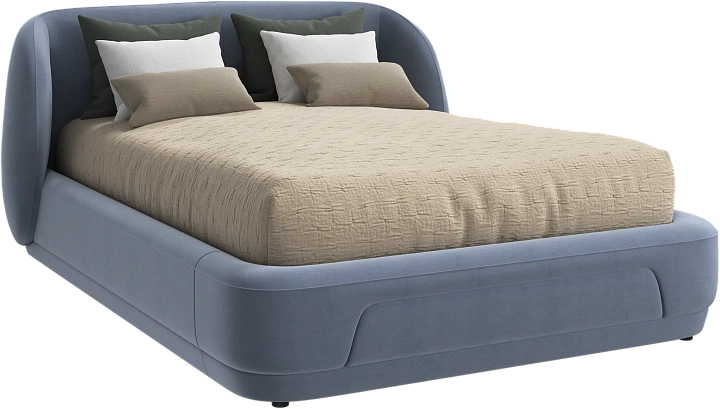 Кровать Bolzano - Frisco 2056 Голубая ткань с функцией акваклин  -  Под заказ