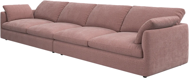 4-х местный диван Milano -  Ravello 3224 Ткань  пыльно-розового цвета  -  Под заказ