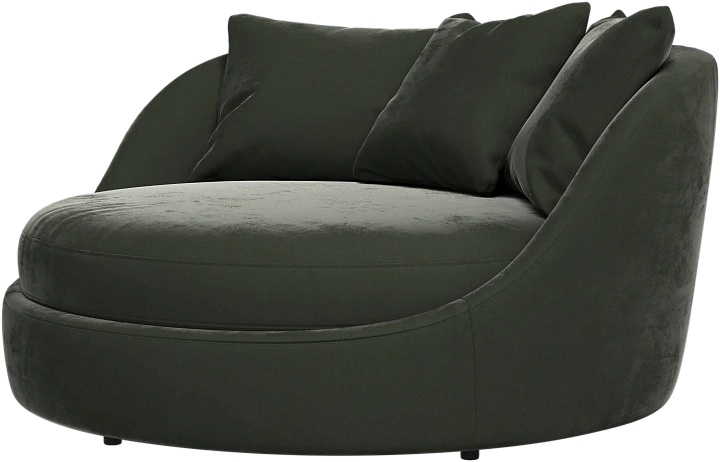 Кресло Ø - Bologna ткань темно-зеленого цвета 3256 -  Под заказ