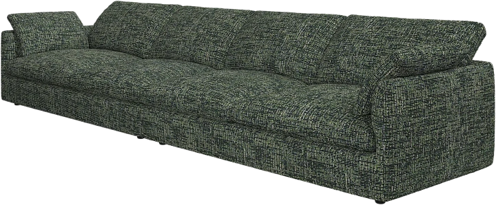 4-х местный диван Milano - Tuscany Ткань лесного зелёного цвета 3208  -  Под заказ