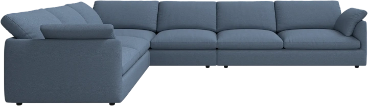 Угловой диван Milano - Capri ткань голубого цвета 3233 -  Под заказ
