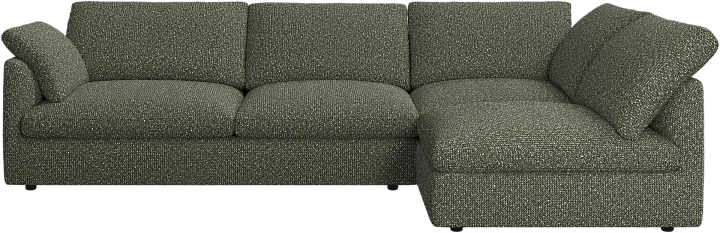 Угловой диван Milano - Avellino ткань зеленого  цвета 3252 -  Под заказ