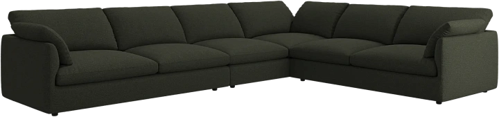 Угловой диван Milano - Lazio 3094 Темно-зеленая ткань  -  Под заказ
