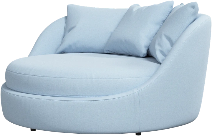 Кресло Ø - Frisco 2275 Ткань голубого цвета -  Под заказ