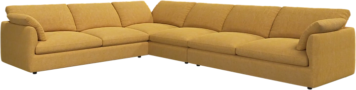 Угловой диван Milano - Tomelilla fabric 3143 Mustard  -  Под заказ