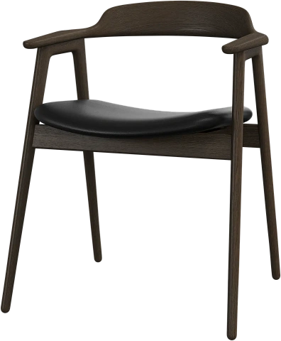 Обеденный стул Seoul - Nordic Grain 5130 Кожа черного цвета -  В наличии