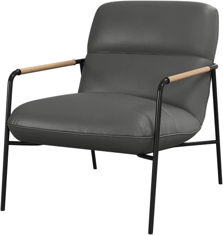 Кресло Terni - Nordic Grain 5137 Кожа серого цвета -  Под заказ