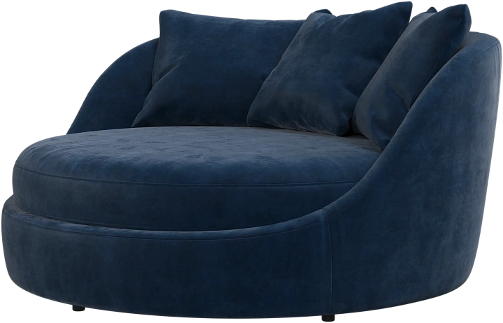 Кресло Ø -  Ravello 3225 Ткань  темно-синего цвета -  Под заказ