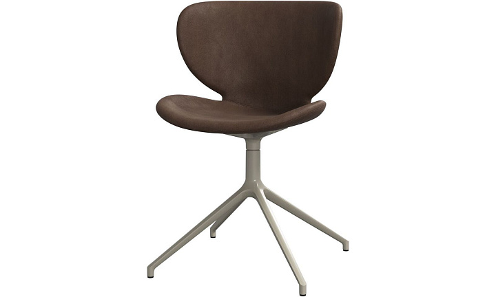 Cтул Hamilton с функцией вращения обивка - York 5122 Кожа светло-коричневого цвета  -  Под заказ