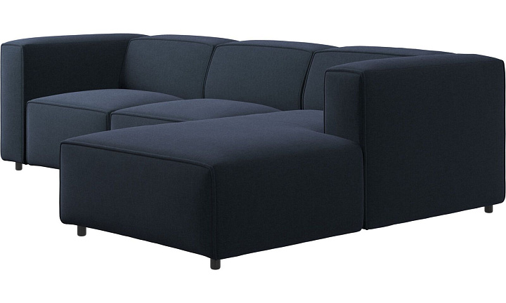Диван Carmo с модулем для отдыха - Frisco 2065 Ткань тёмно-синего цвета  -  Под заказ