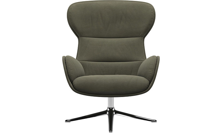 Кресло Reno с функцией вращения - York  5121 Kожа светло-зеленая -  Под заказ
