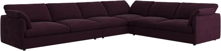 Угловой диван Milano - Bologna ткань вишнево-красного цвета 3258 -  Под заказ