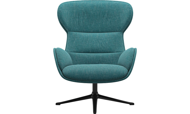Кресло Reno с функцией вращения - Napoli 2253 Ткань зелено-голубого цвета  -  Под заказ
