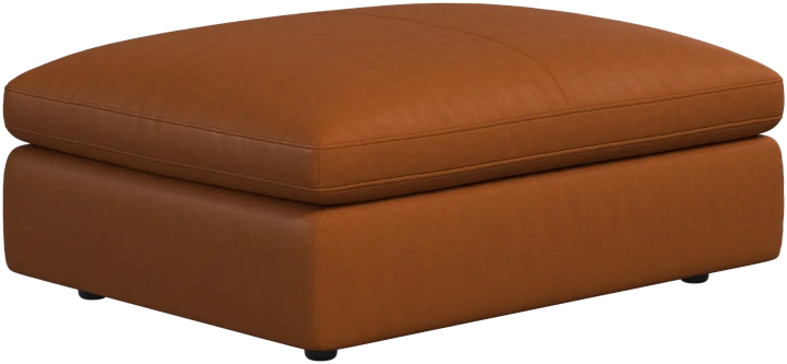 Пуф Milano - Nordic Vintage кожа 5150 карамельного цвета -  Под заказ