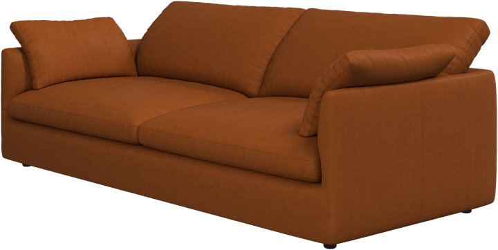 3-х местный диван Milano - Nordic Vintage кожа 5150 карамельного цвета -  Под заказ