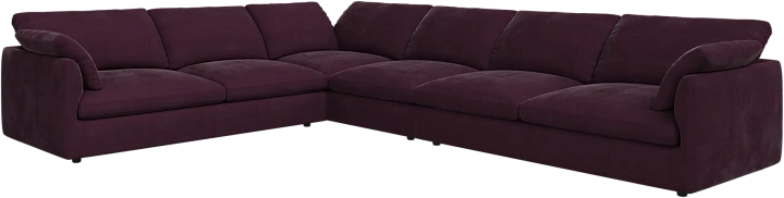 Угловой диван Milano - Bologna ткань вишнево-красного цвета 3258 -  Под заказ