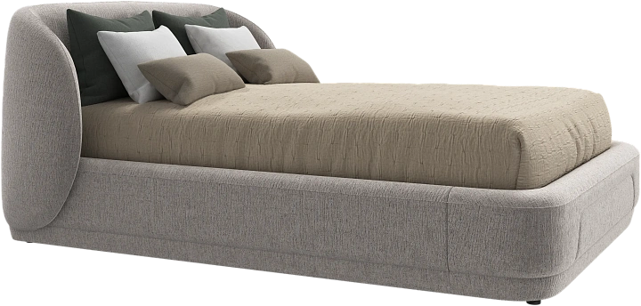 Кровать Bolzano - Lucca ткань бежевого цвета 3320 -  Под заказ