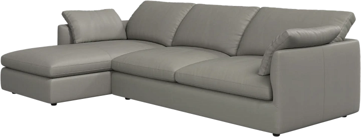 Угловой диван Milano - Nordic Grain 5132 Кожа серо-коричневого цвета -  Под заказ