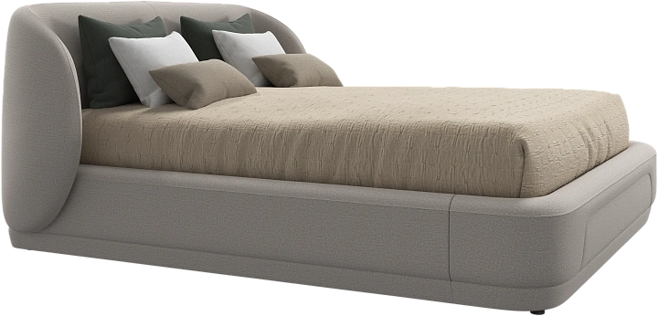 Кровать Bolzano - Arezzo ткань бежевого цвета 3331 -  Под заказ