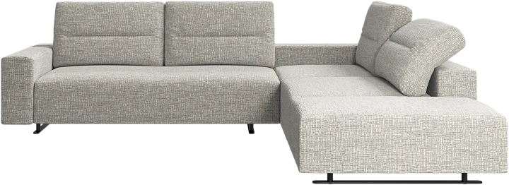 Угловой диван Hampton с регулируемой спинкой, модулем для отдыха и дополнительной подушкой