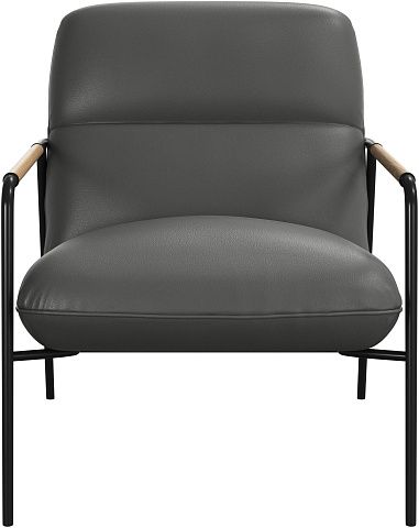 Кресло Terni - Nordic Grain 5137 Кожа серого цвета -  Под заказ