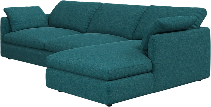 Угловой диван Milano - Napoli 2253 Ткань зелено-голубого цвета  -  Под заказ