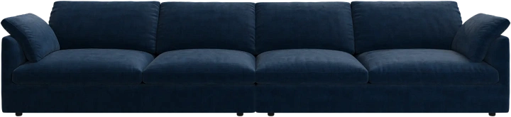 4-х местный диван Milano -  Ravello 3225 Ткань  темно-синего цвета -  Под заказ