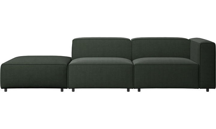 Диван Carmo с модулем для отдыха -  Frisco 2058 Темно-зеленая ткань -  Под заказ