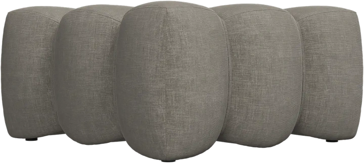 Пуф Nawabari - Napoli 2250 Ткань серебристо-серая  -  Под заказ