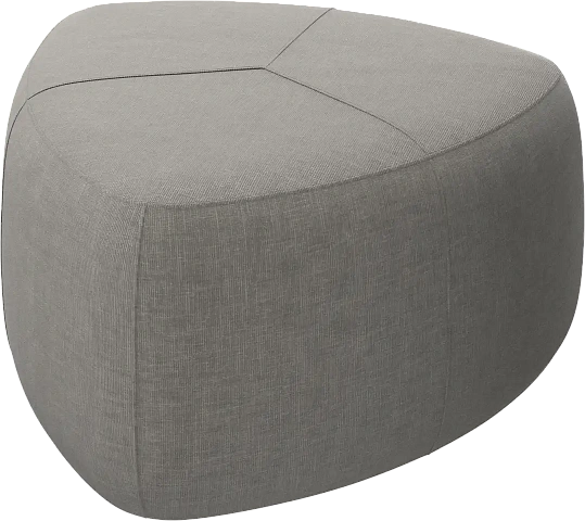 Пуф Bermuda - Napoli 2250 Ткань серебристо-серая  -  Под заказ
